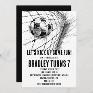 Invitation de fête d'anniversaire de football - In