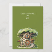Invitation de fête d'anniversaire de forêt aquarel (Dos)