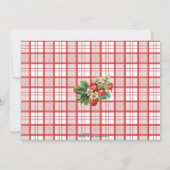 Invitation de fête d'anniversaire de fraise (Dos)