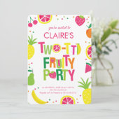 Invitation de fête d'anniversaire de Fruiti de (Debout devant)