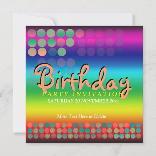 Invitation de fête d'anniversaire de Funtimes (Devant)