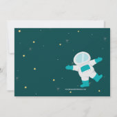 Invitation de fête d'anniversaire de fusée (Dos)