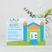 Invitation de fête d'anniversaire de garçons de (Debout devant)