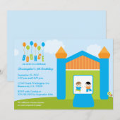 Invitation de fête d'anniversaire de garçons de (Devant / Derrière)