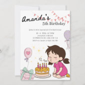 Invitation de fête d'anniversaire de gâteau d'anni (Devant)
