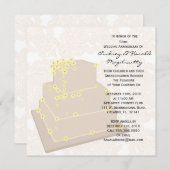 Invitation de fête d'anniversaire de gâteau de mar (Devant / Derrière)