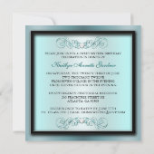 Invitation de fête d'anniversaire de gâteau posé (Dos)