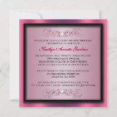 Invitation de fête d'anniversaire de gâteau posé (Dos)