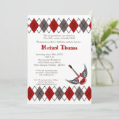 invitation de fête d'anniversaire de guitare de (Debout devant)