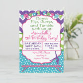Invitation de fête d'anniversaire de gymnastique (Debout devant)
