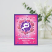 Invitation de fête d'anniversaire de gymnastique r (Debout devant)