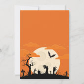 Invitation de fête d'anniversaire de Halloween (Dos)