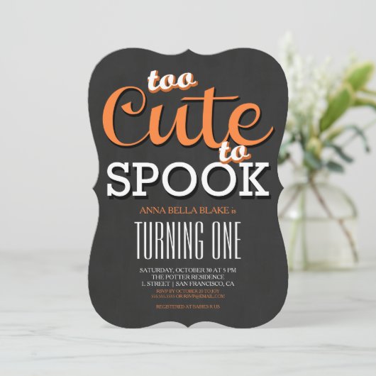 Invitation de fête d'anniversaire de Halloween (Debout devant)