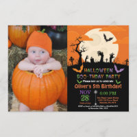 Invitation de fête d'anniversaire de Halloween