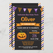 Invitation de fête d'anniversaire de Halloween (Devant / Derrière)