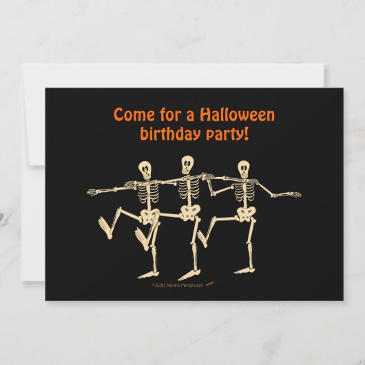Invitation de fête d'anniversaire de Halloween de (Devant)