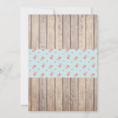 Invitation de fête d'anniversaire de hibou (Dos)