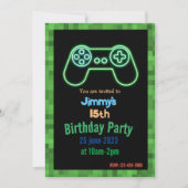 invitation de fête d'anniversaire de jeu (Devant)