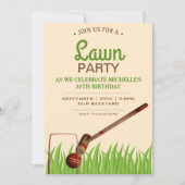 Invitation de fête d'anniversaire de jeu de croque (Devant)
