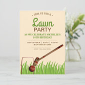 Invitation de fête d'anniversaire de jeu de croque (Debout devant)
