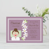 Invitation de fête d'anniversaire de jour de spa (Debout devant)