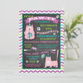 Invitation de fête d'anniversaire de Kitty Cat (Debout devant)