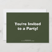 Invitation de fête d'anniversaire de koala (Dos)