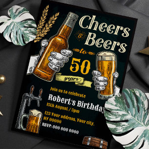 Invitation de fête d'anniversaire de la bière