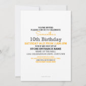 Invitation de fête d'anniversaire de la chasse au  (Dos)