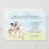 Invitation de fête d'anniversaire de la cour, bébé (Devant)