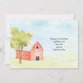 Invitation de fête d'anniversaire de la cour, bébé (Dos)