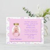 Invitation de fête d'anniversaire de la couronne (Debout devant)