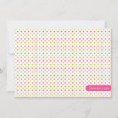 Invitation de fête d'anniversaire de la fille (Dos)