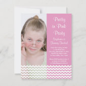 Invitation de fête d'anniversaire de la fille (Dos)