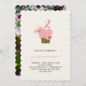 Invitation de fête d'anniversaire de la fille Cupc (Devant / Derrière)