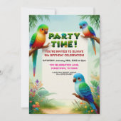 Invitation de fête d'anniversaire de la Jungle tro (Devant)