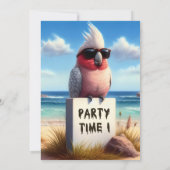 Invitation de fête d'anniversaire de la Jungle tro (Dos)