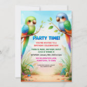 Invitation de fête d'anniversaire de la Jungle tro (Devant)