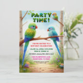 Invitation de fête d'anniversaire de la Jungle tro (Debout devant)