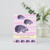 Invitation de fête d'anniversaire de la petite fil (Debout devant)