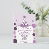 Invitation de fête d'anniversaire de la Polka dot  (Debout devant)