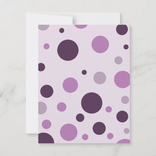 Invitation de fête d'anniversaire de la Polka dot  (Dos)