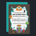 Invitation de fête d'anniversaire de la science fo<br><div class="desc">Personnalisable à vos spécificités. Crédit : DreAmLoft.</div>
