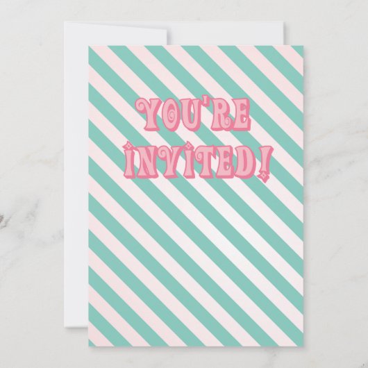 Invitation de fête d'anniversaire de la Sirène mod (Dos)