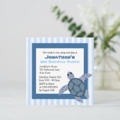 Invitation de fête d'anniversaire de la Tortue de (Debout devant)