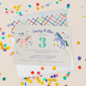Invitation de fête d'anniversaire de la Unicorn