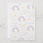 Invitation de fête d'anniversaire de la Unicorn, P (Dos)