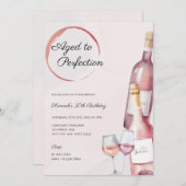 Invitation de fête d'anniversaire de la vinerie (Devant / Derrière)