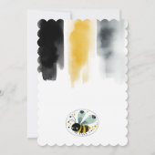 Invitation de fête d'anniversaire de l'abeille bla (Dos)