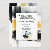 Invitation de fête d'anniversaire de l'abeille bla (Devant / Derrière)